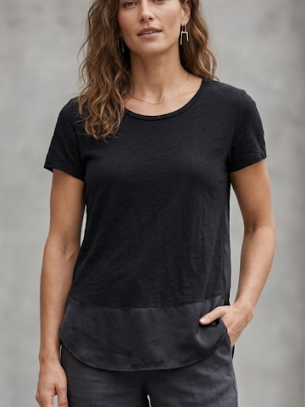 J Crew Round Neck Top Short Sleeve Size Small